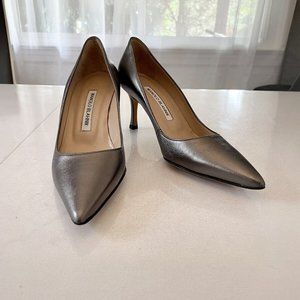 Manolo Blahnik Lizard Metallic Pointy Toe Heels/Pumps/Shoes EUR 35.5